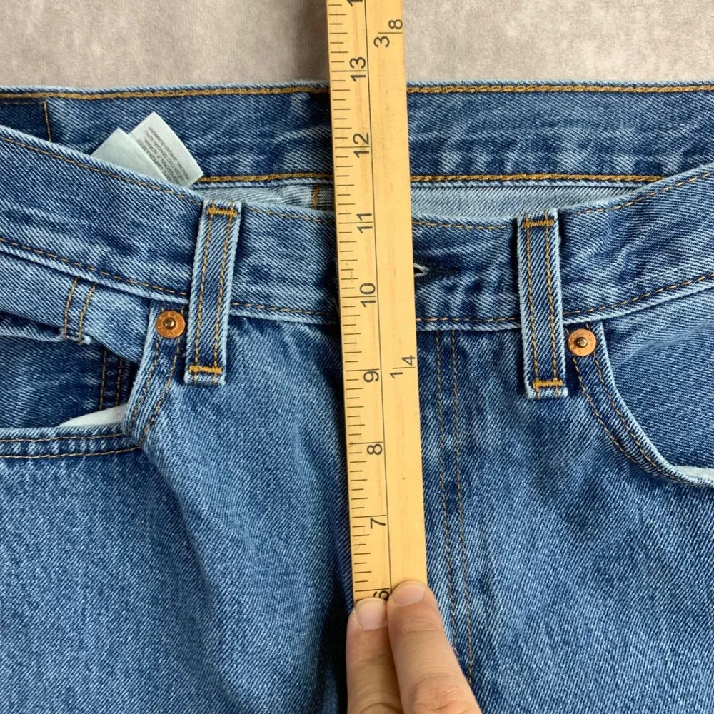 Levis 505 Regular Fit Straight Leg Jeans Mens 34x32‎ Blue Medium Wash Denim